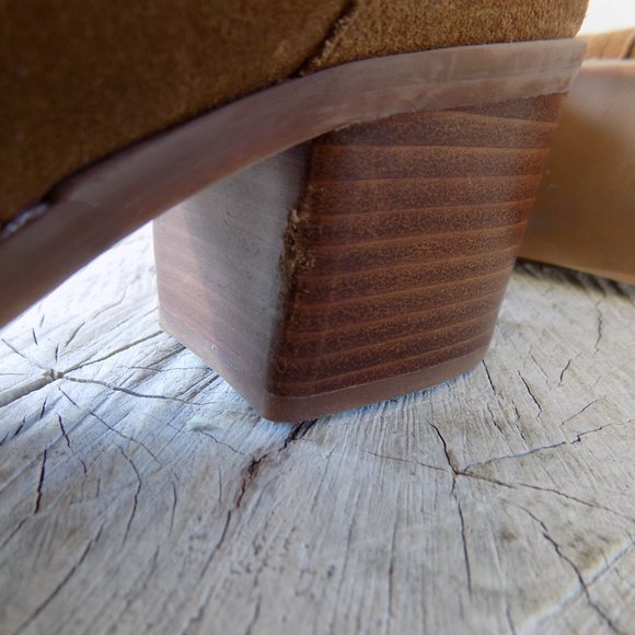 SUSINA BROWN SUEDE LACE UP BOOTIES - Picture 6 of 6